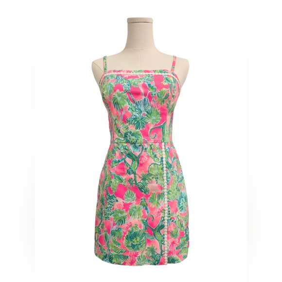 Lilly Pulitzer Pink Green Jesse Romper Dress Size 0